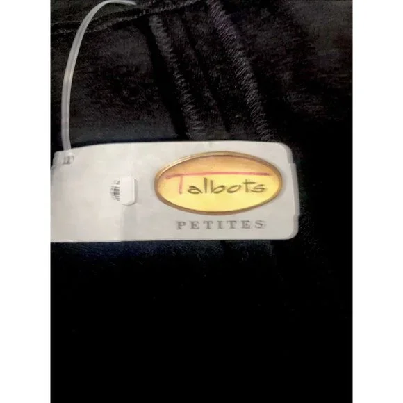 Talbot’s petites short black velour wrap around skirt stretch Size 14 So Soft!! - Picture 8 of 16